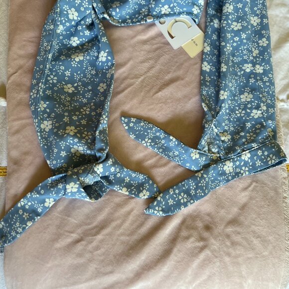 NWT Blue Floral Midi Dress Commense Size L - Picture 6 of 6